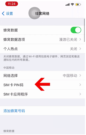 沂水苹果14维修网分享如何给iPhone14的SIM卡设置密码 